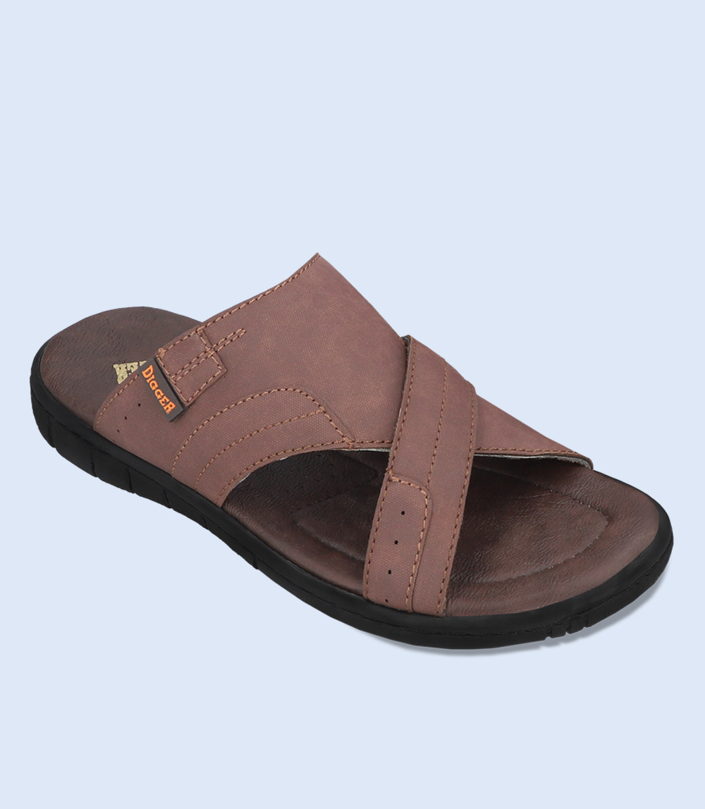 brown men's casual slipper