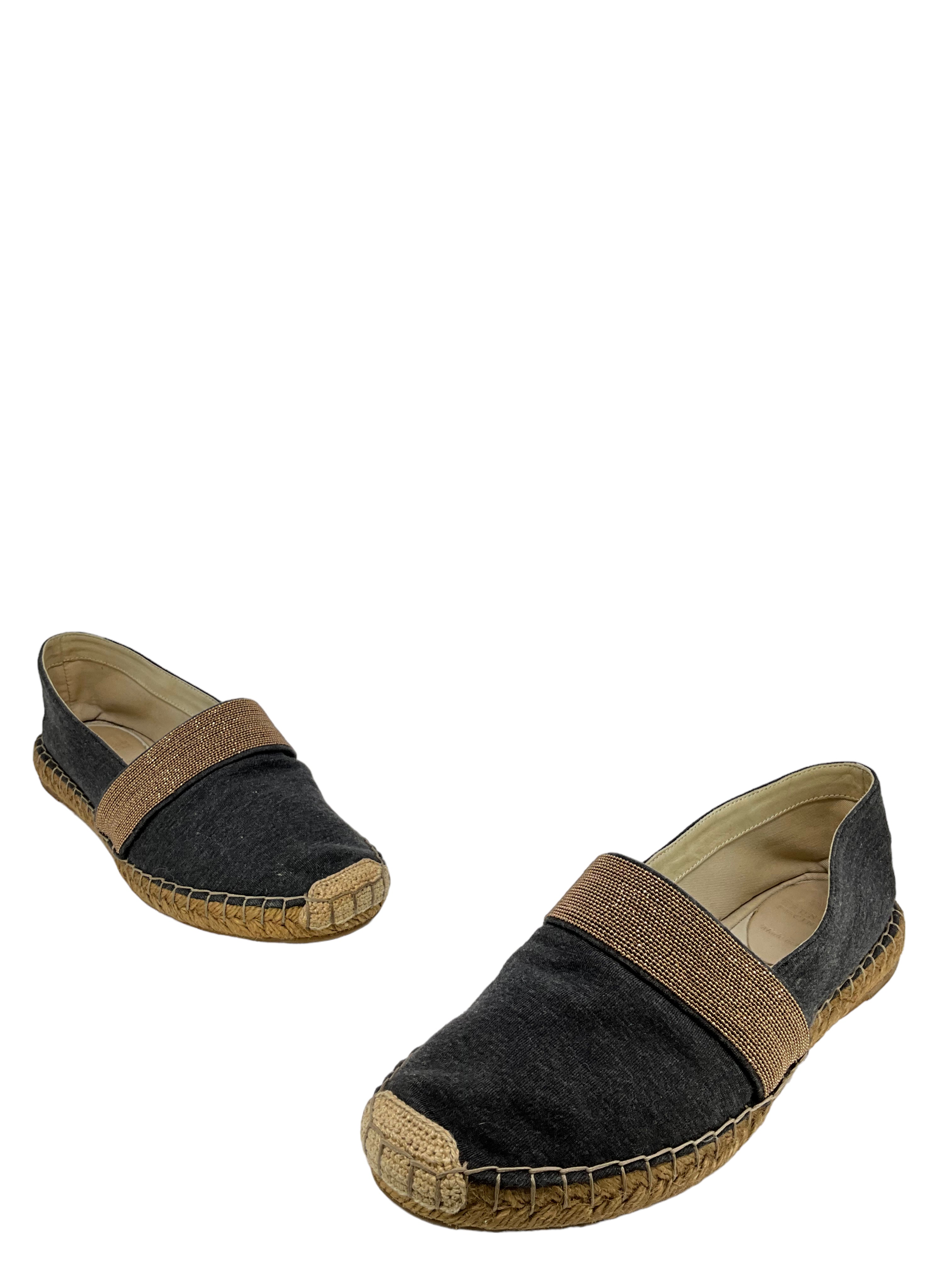 Brunello Cucinelli Black espadrilles - Size 8