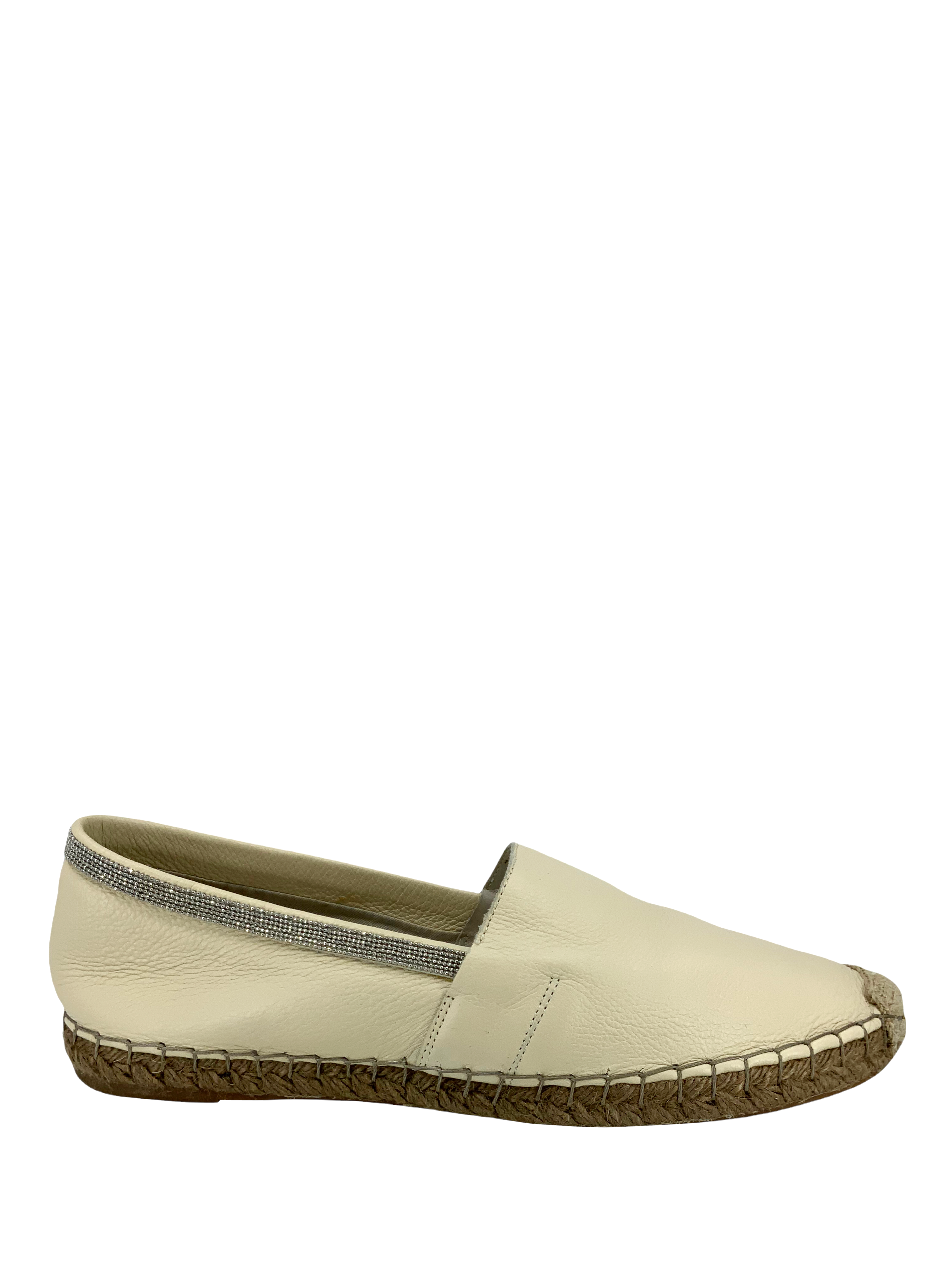 Brunello Cucinelli Leather Monili Trim Espadrille Flats Size 9 - Google SEO result: Cucinelli Leather Monili Trim Espadrille Fla