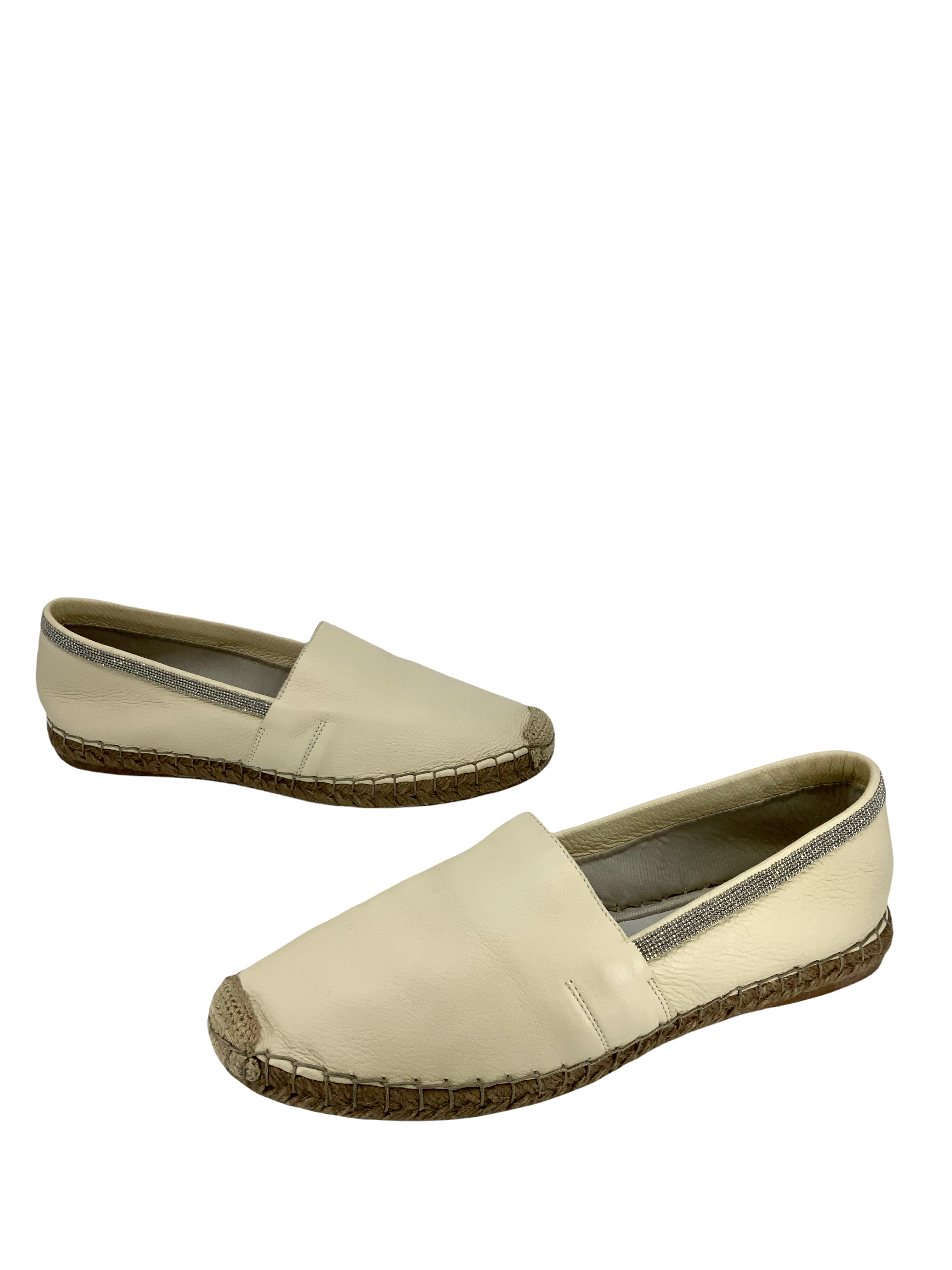 Brunello Cucinelli Leather Monili Trim Espadrille Flats Size 9 - Google SEO result: Cucinelli Leather Monili Trim Espadrille Fla