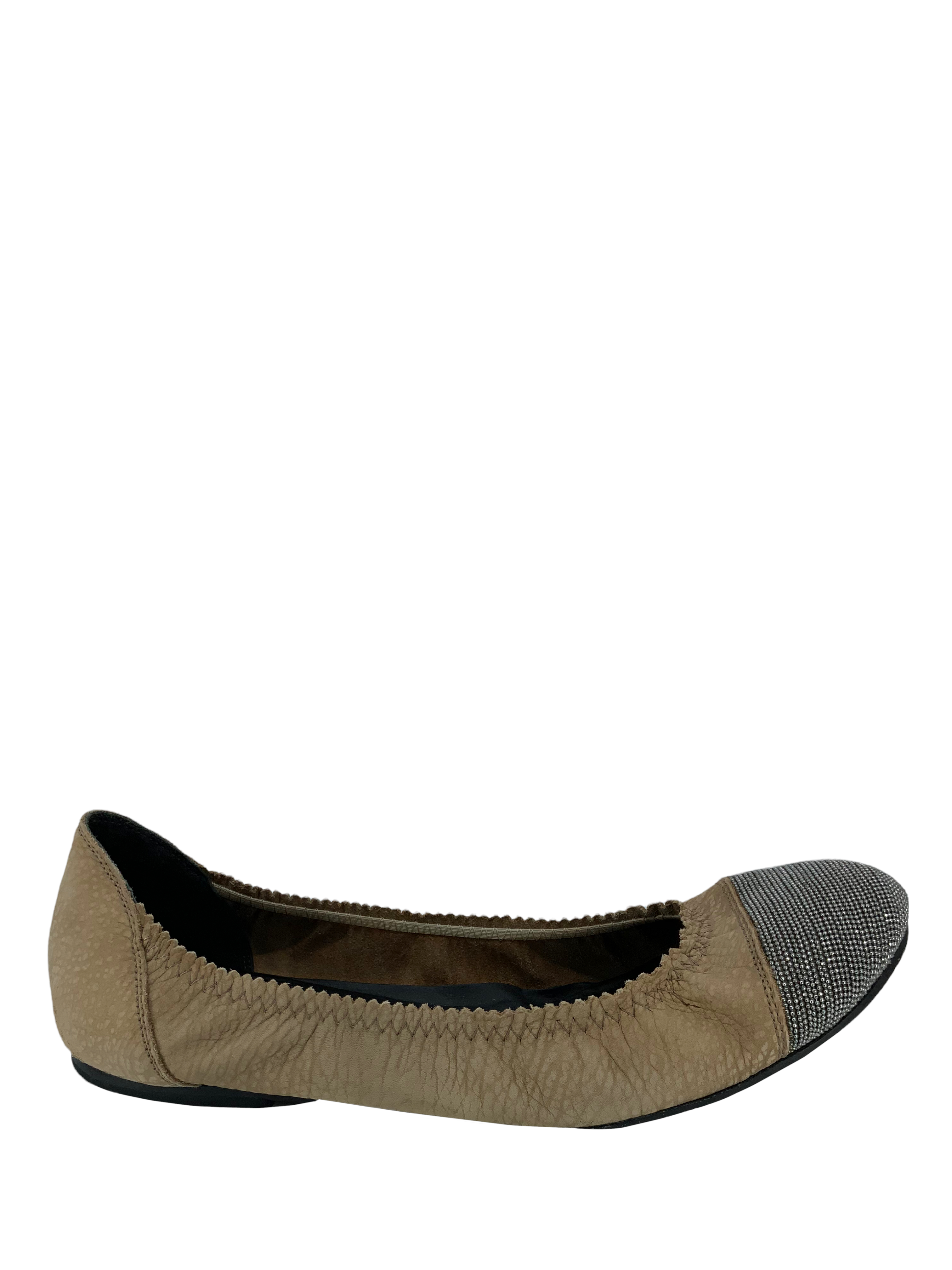 Brunello Cucinelli Monili Cap-Toe Ballerina Flats - Size 7.5 | Shop now!