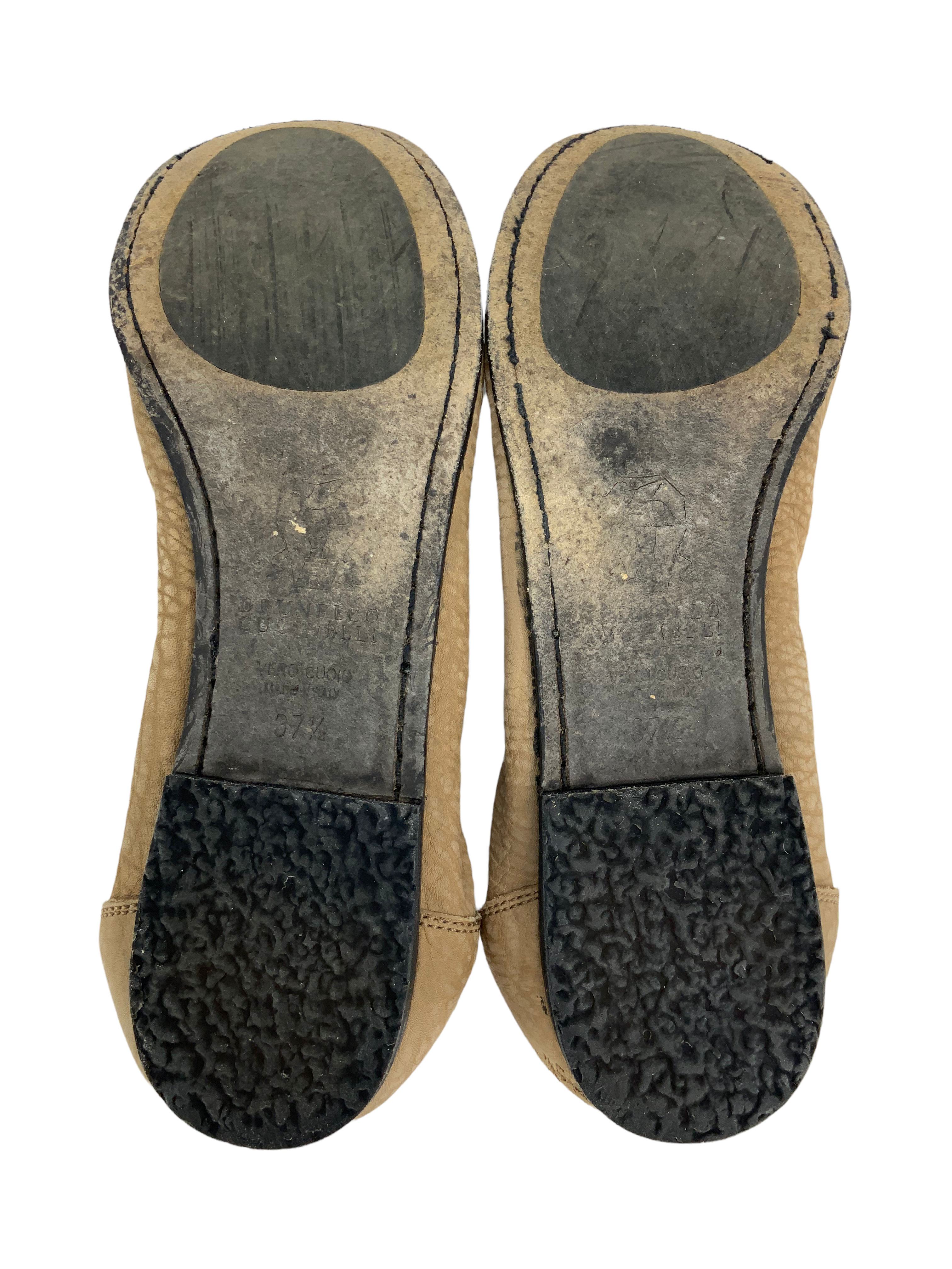 Brunello Cucinelli Monili Cap-Toe Ballerina Flats - Size 7.5 | Shop now!