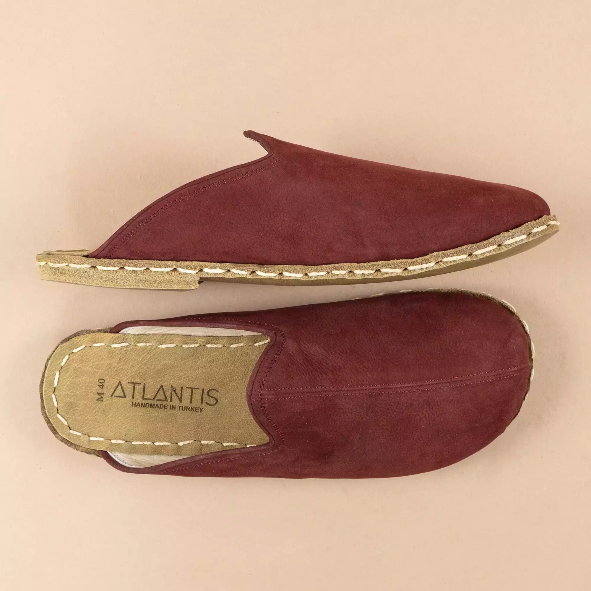 Burgundy Barefoot Slippers for Men