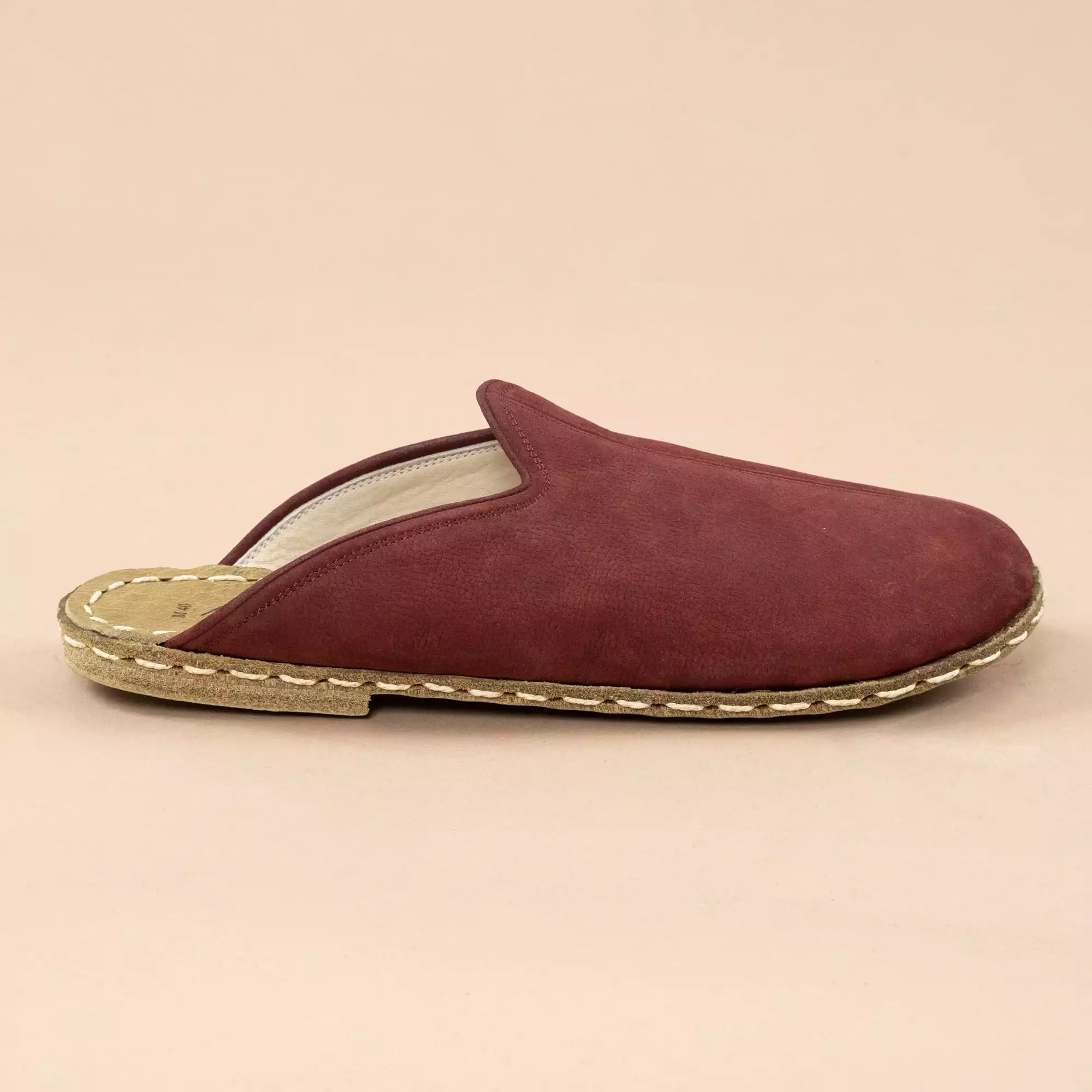 Burgundy Barefoot Slippers for Men