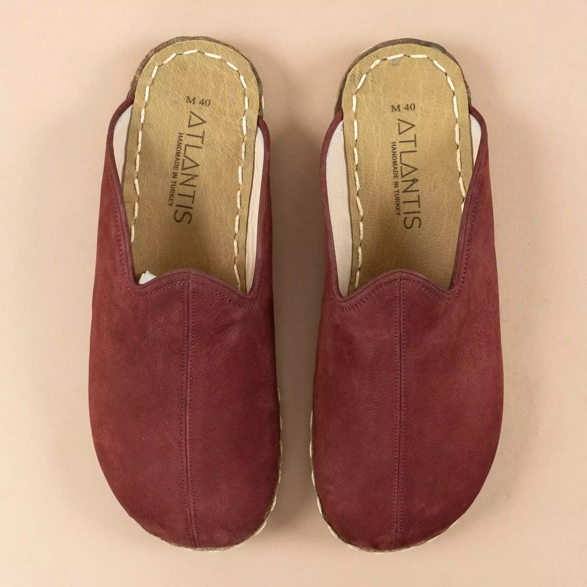 Burgundy Barefoot Slippers for Men