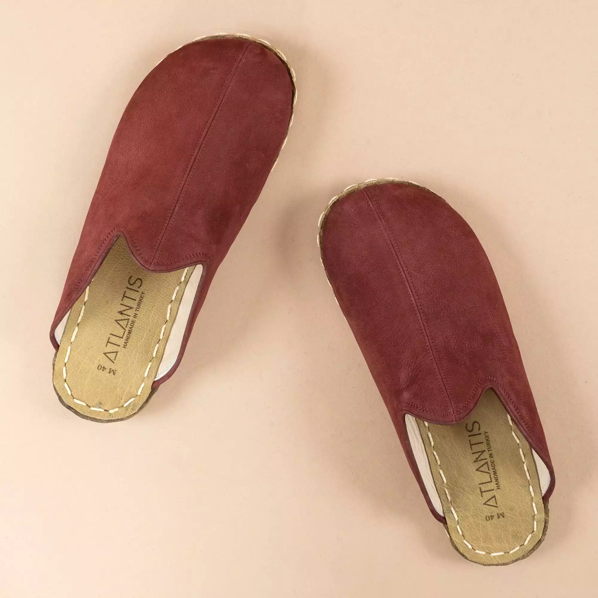 Burgundy Barefoot Slippers for Men