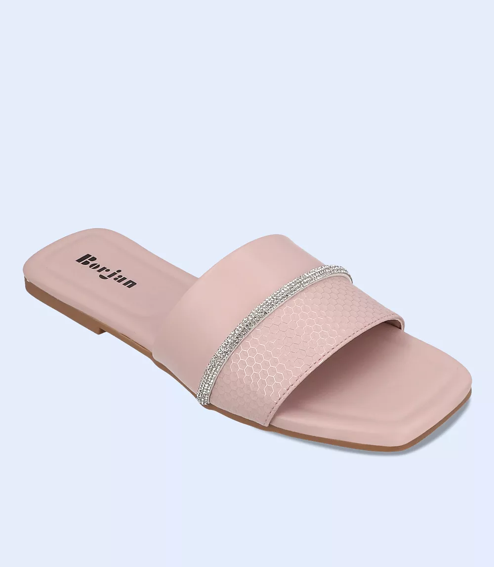 BW7345 tea pink women casual slipper.