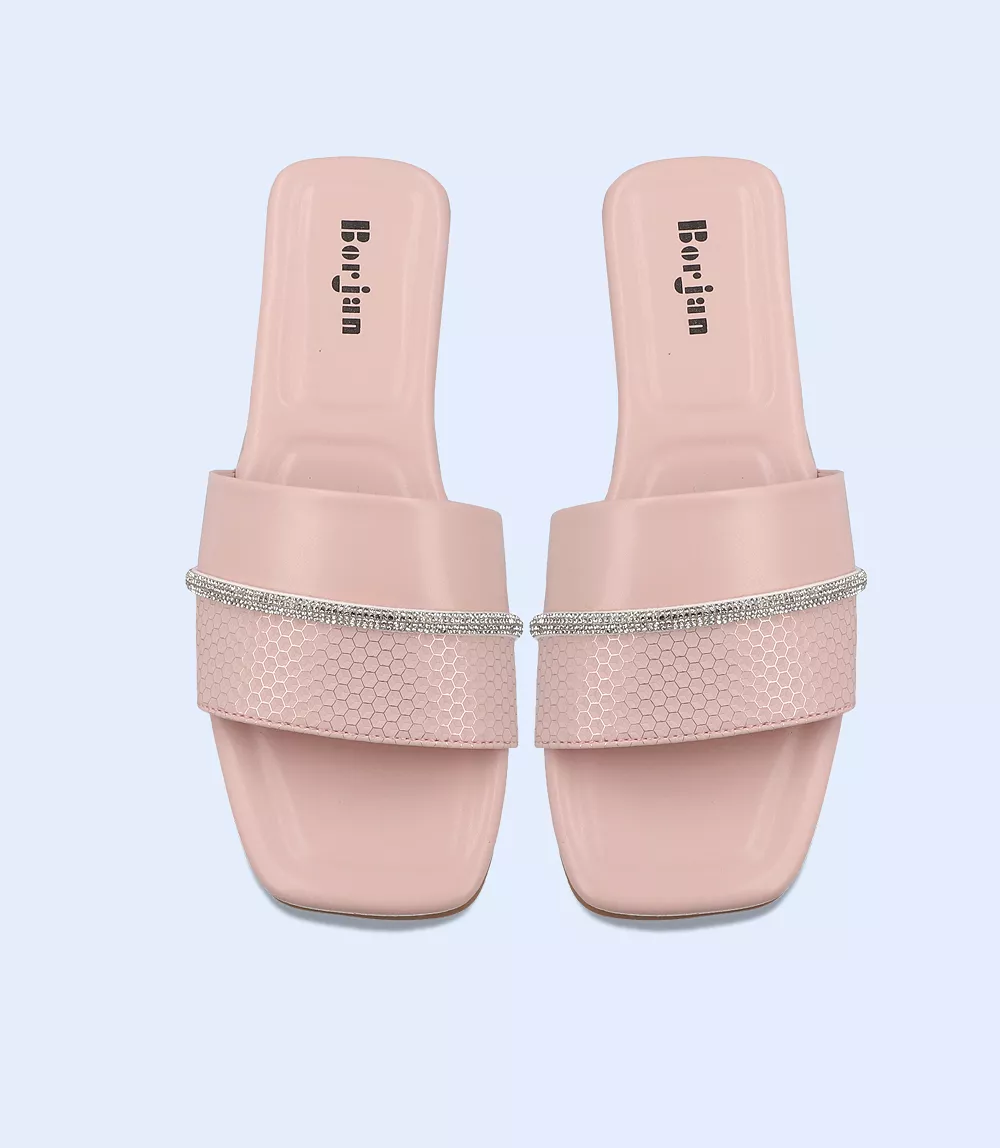 BW7345 tea pink women casual slipper.