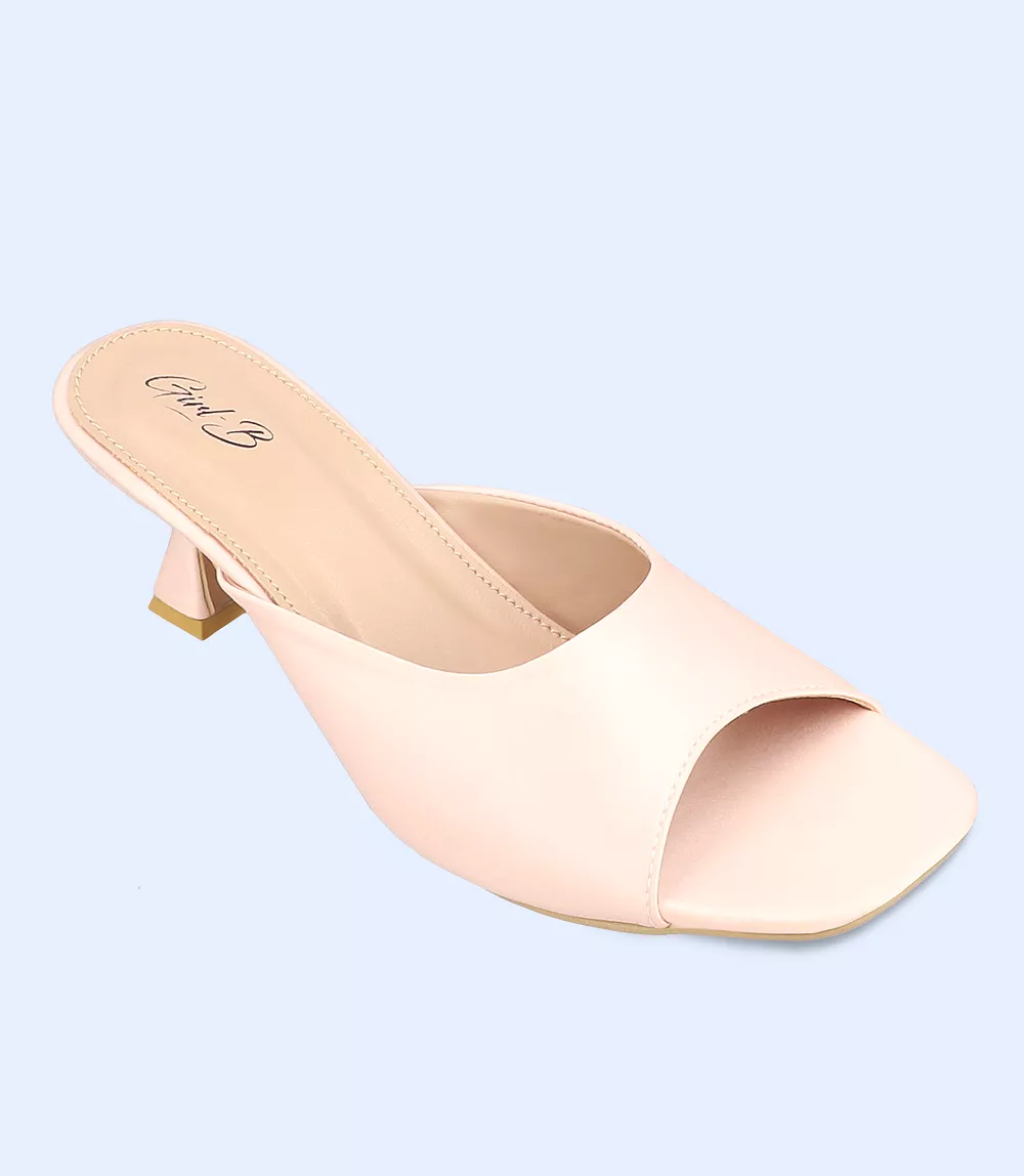 BW7404 Pink Women Formal Slip On Heels