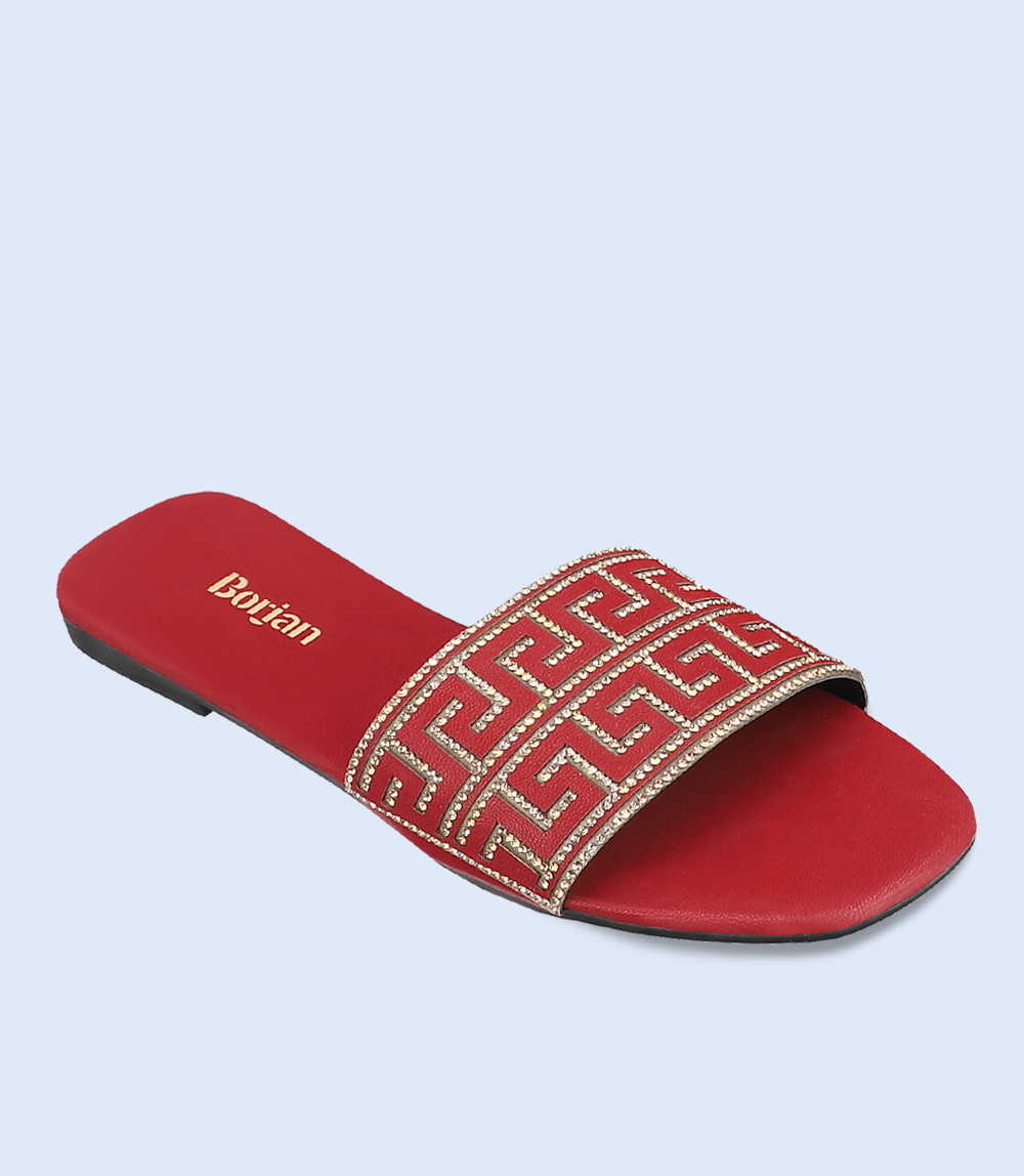 BW7482 Maroon Women Casual Slipper