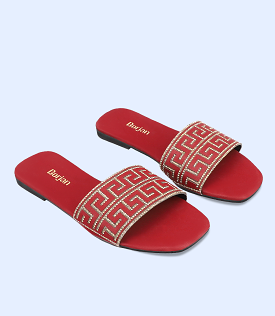 BW7482 Maroon Women Casual Slipper