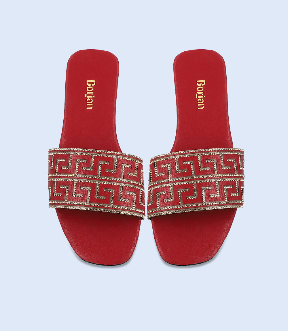 BW7482 Maroon Women Casual Slipper