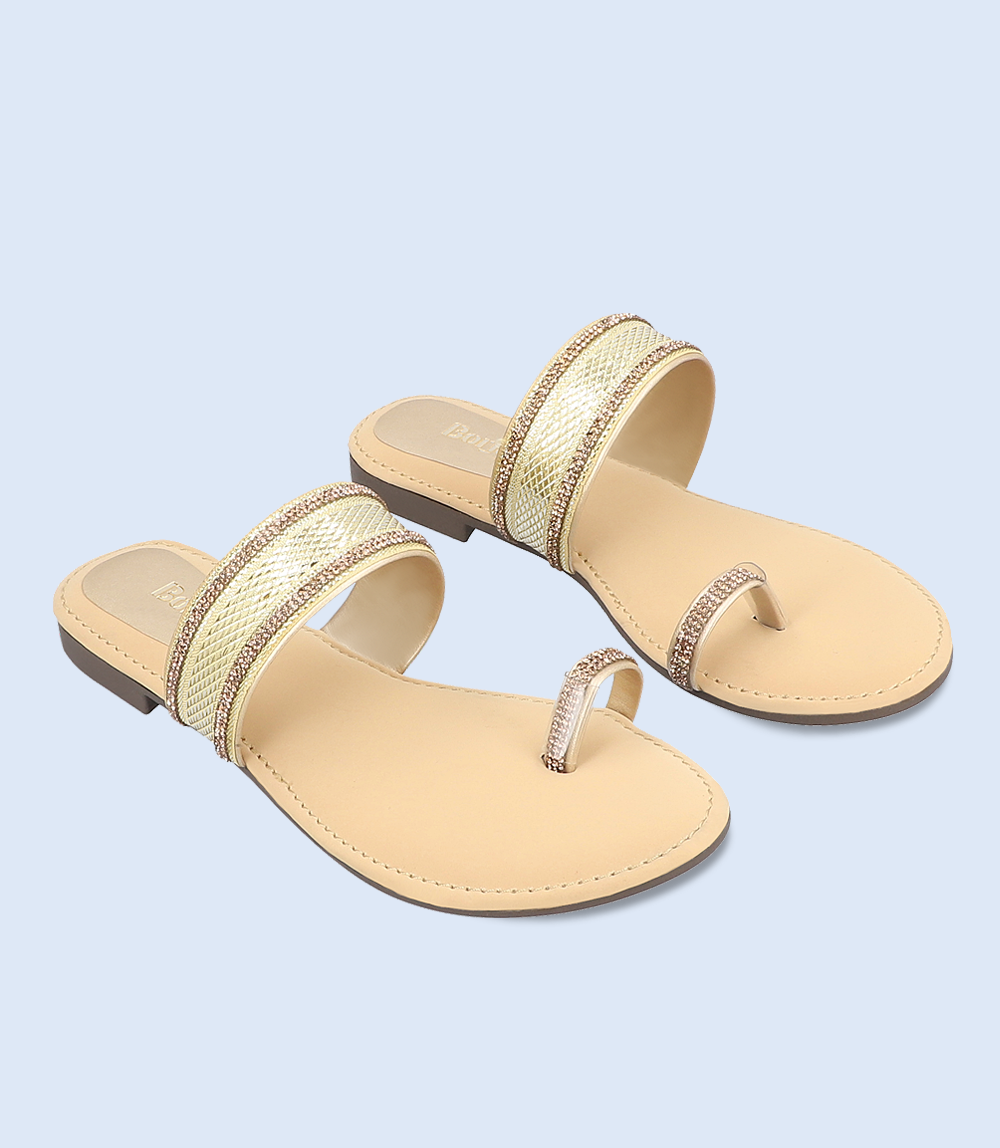 BW7493-GOLDEN-Casual Women Slipper