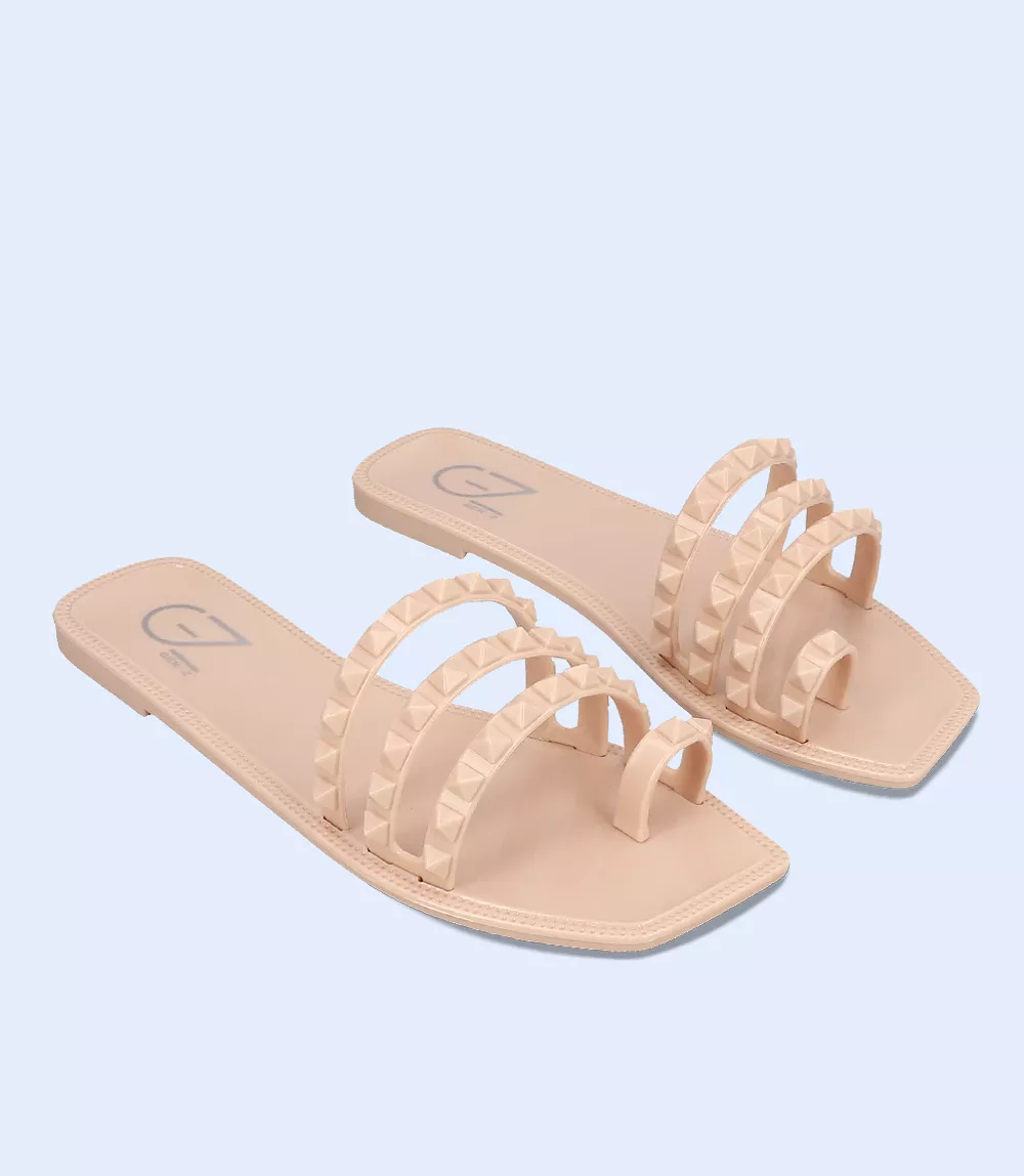 BW7667 Beige Women Slipper