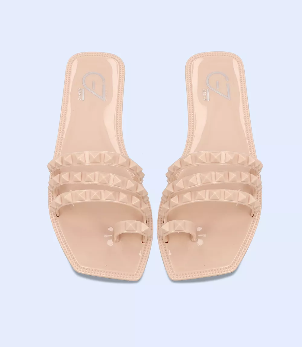 BW7667 Beige Women Slipper