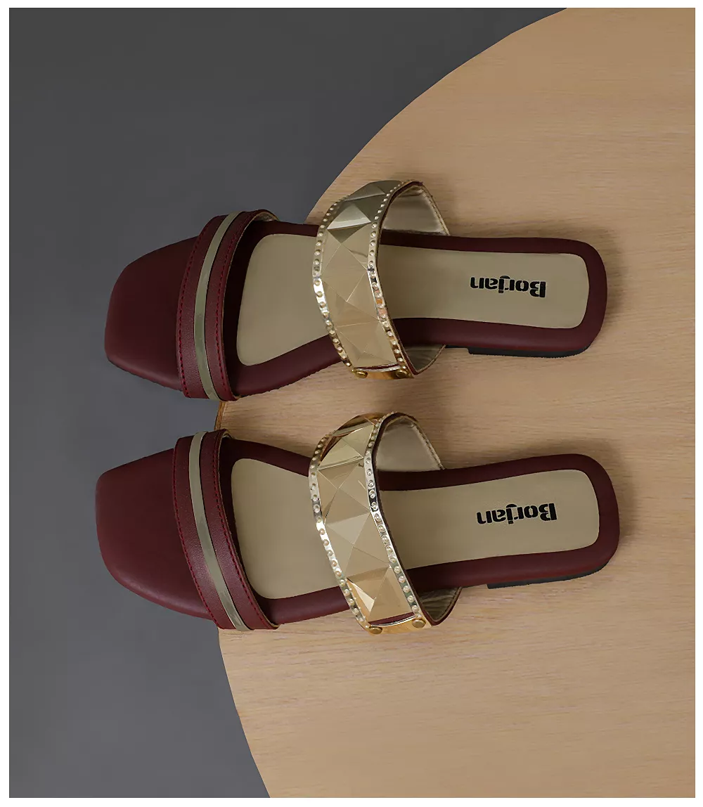 BW8041 Maroon Women Slipper