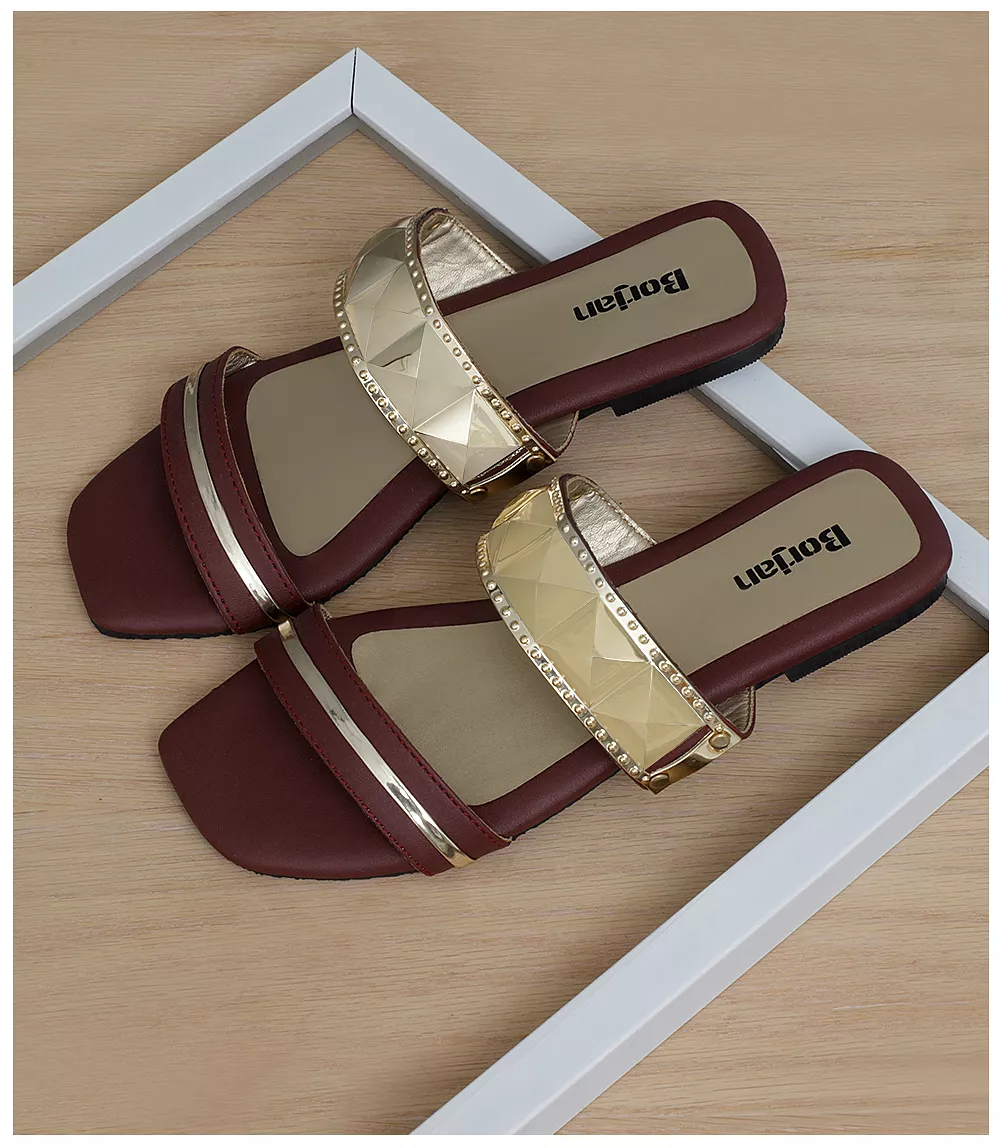 BW8041 Maroon Women Slipper