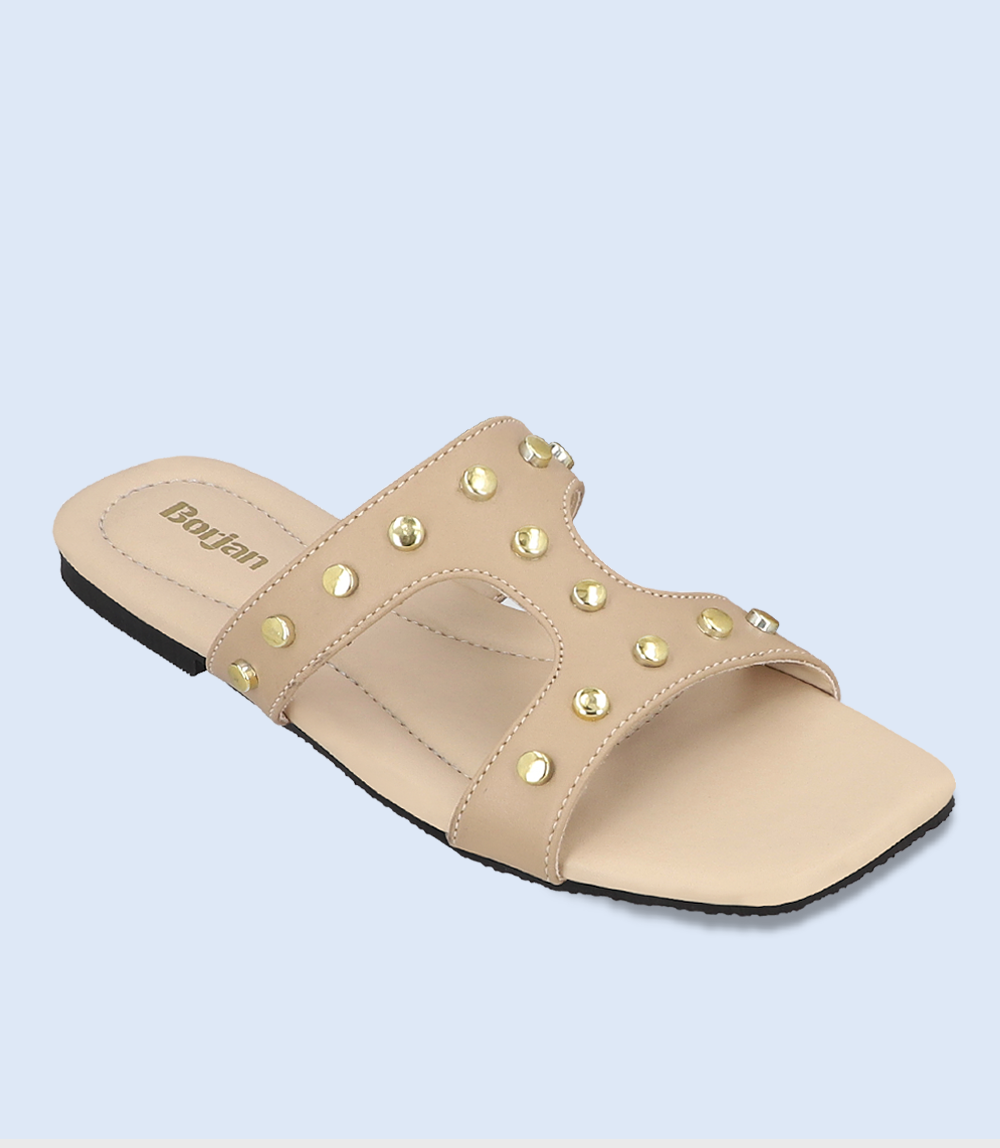 BW8048 Beige Women Slipper