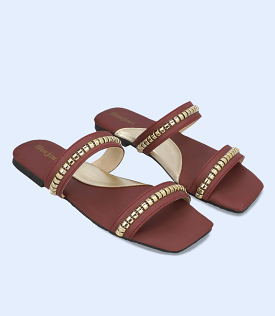 BW8049 Maroon Women Casual Slipper