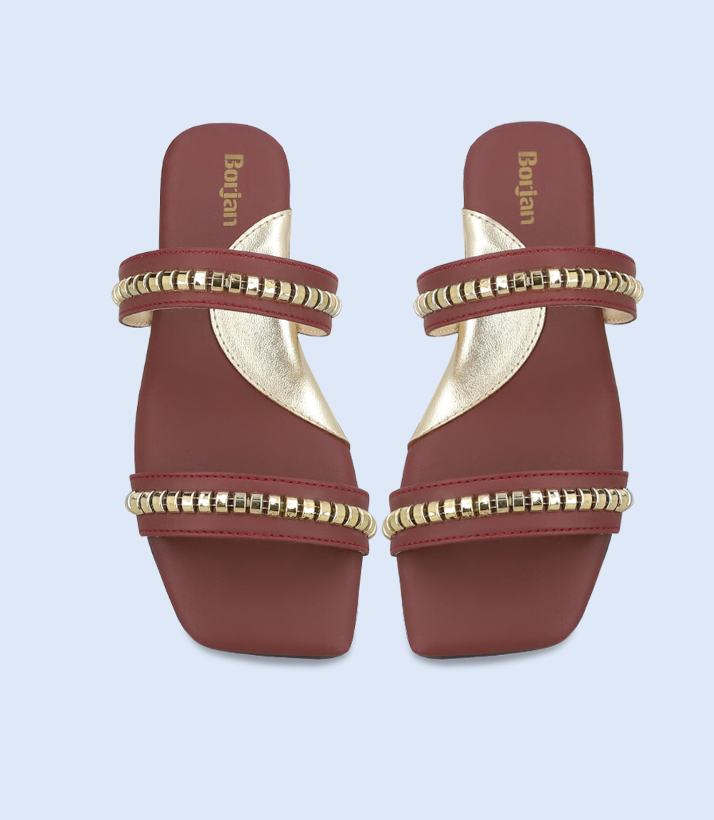 BW8049 Maroon Women Casual Slipper