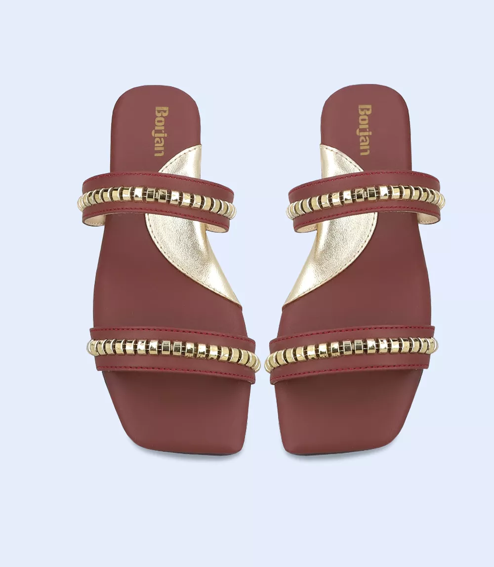 BW8049 Maroon Women Slipper