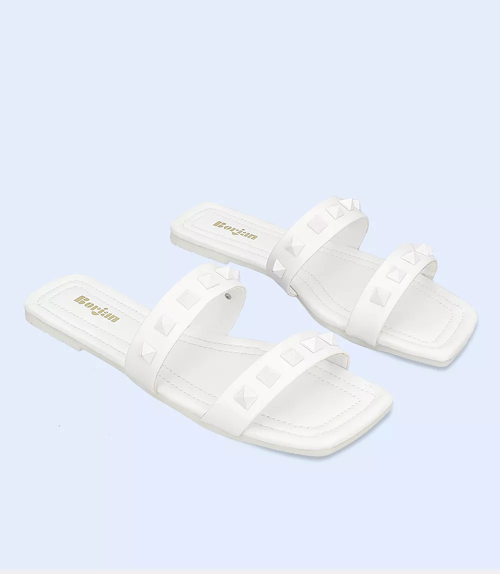 BW8133 white women casual slipper