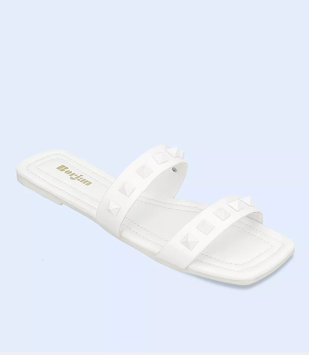 BW8133 white women casual slipper