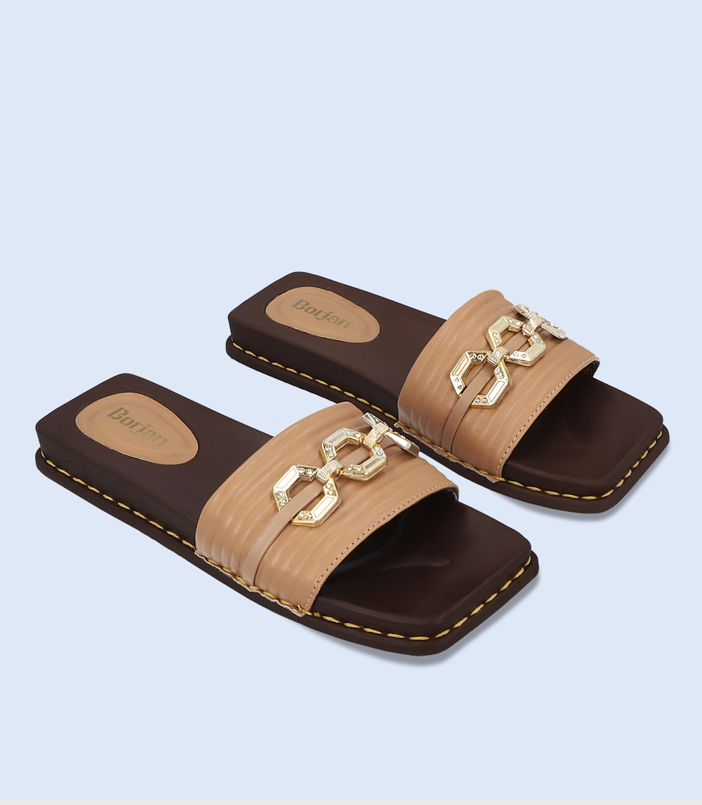 BW8328 Brown Women Casual Slipper