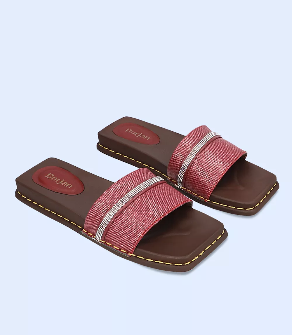 BW8329 Women's Maroon Casual Slipper.