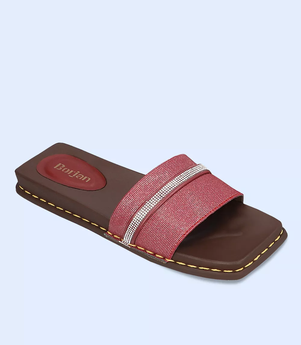 BW8329 Women's Maroon Casual Slipper.