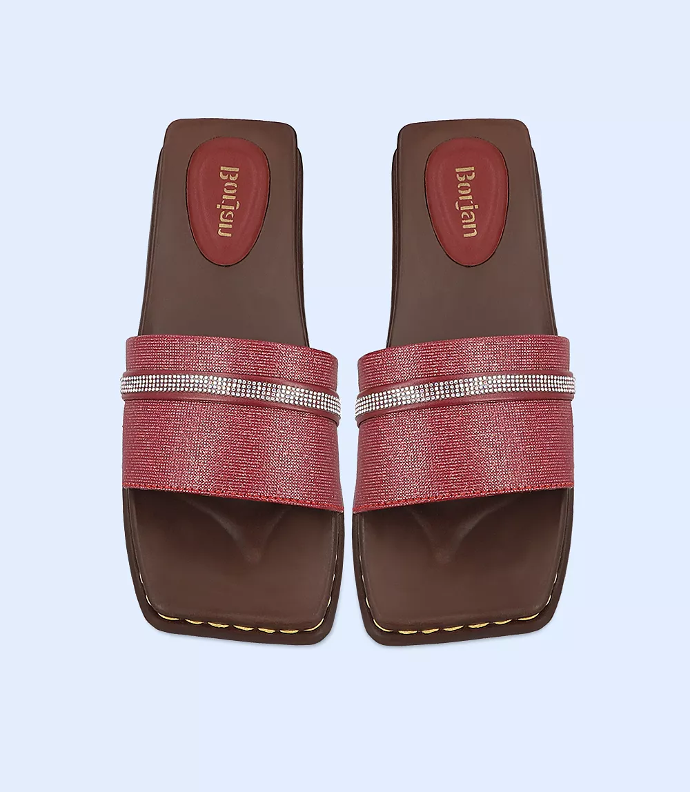 BW8329 Women's Maroon Casual Slipper.