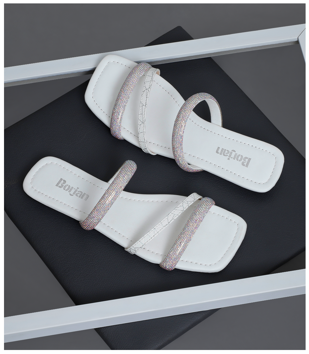 bw8357 white women casual slipper