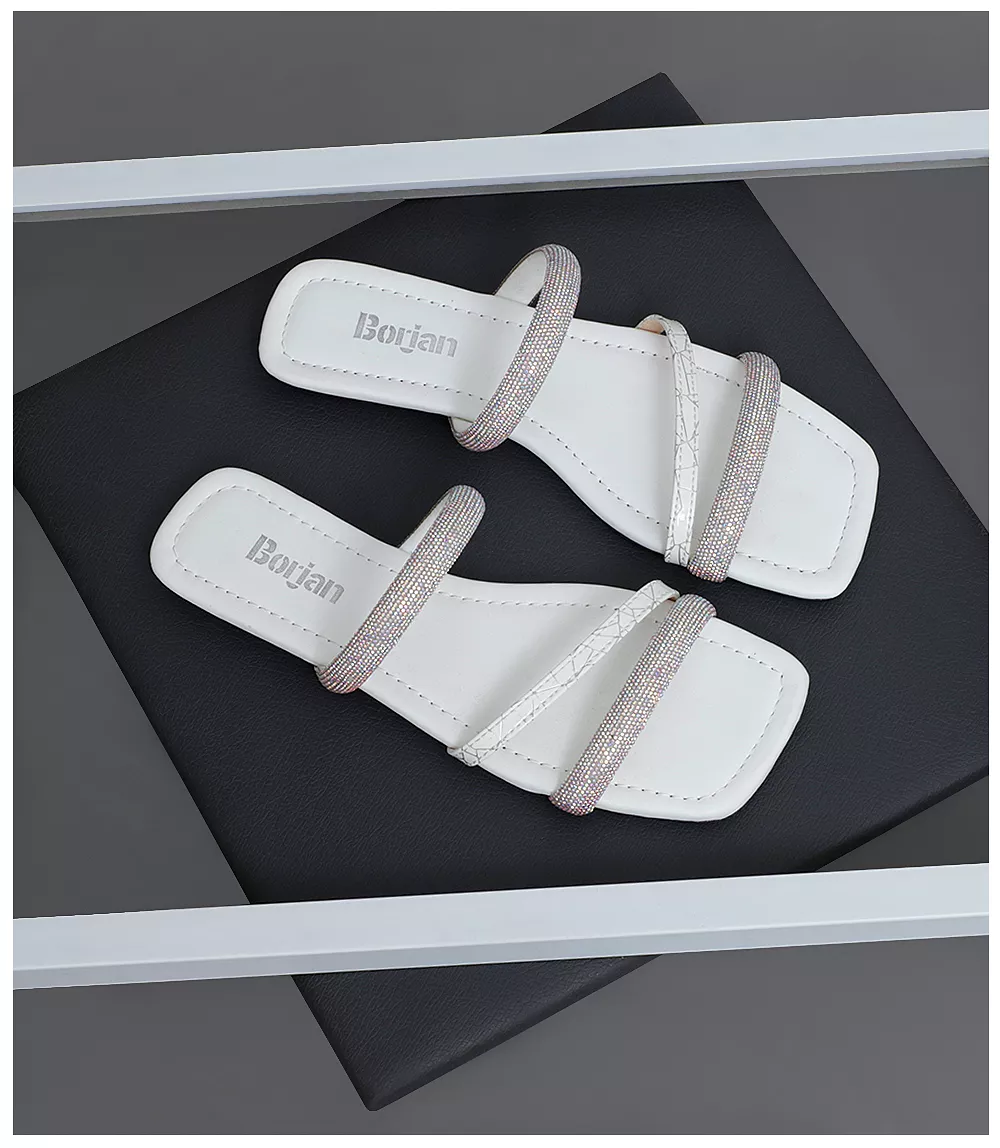 BW8357-WHITE-Women Slipper