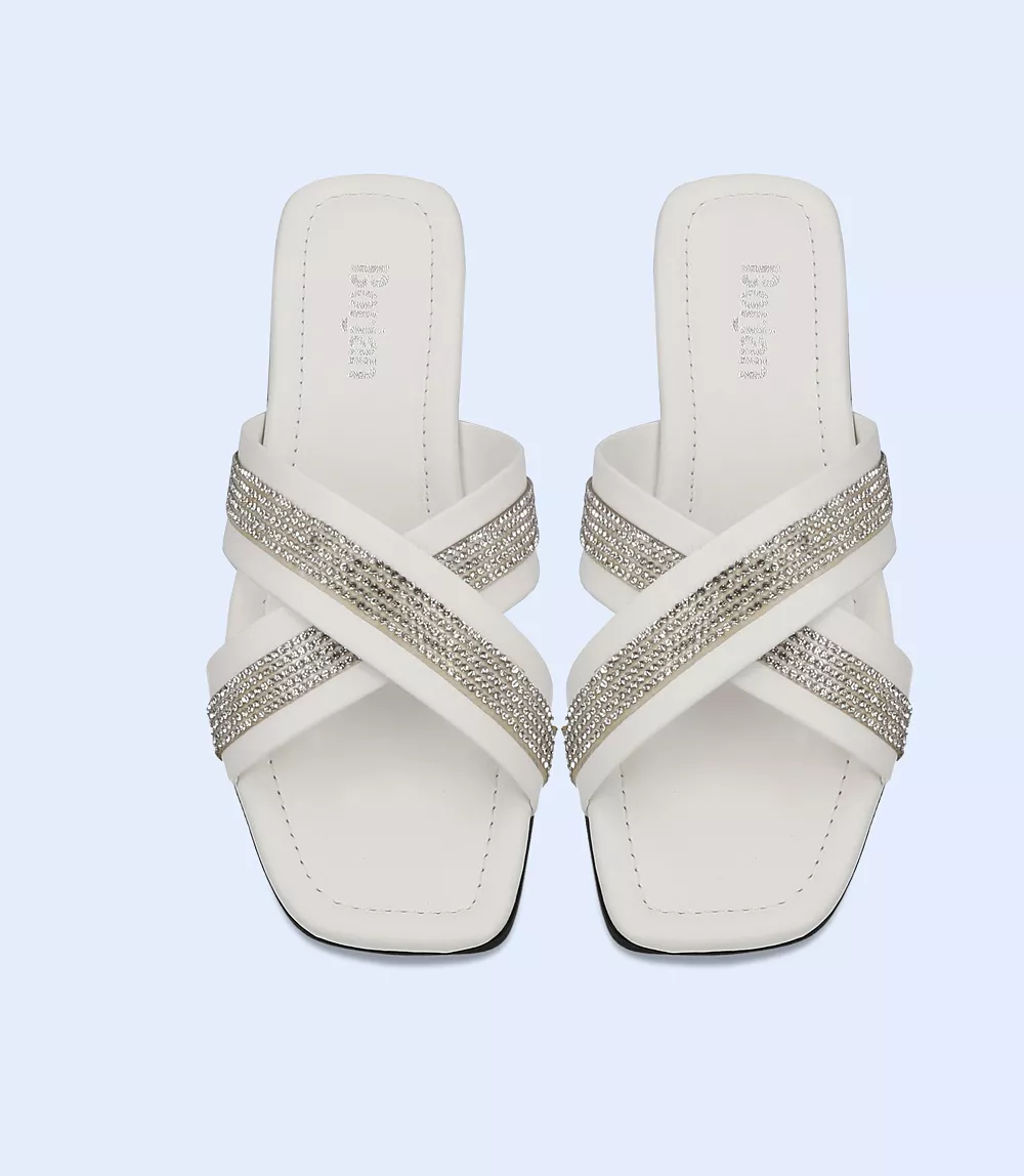 BW8358 White Women Slipper