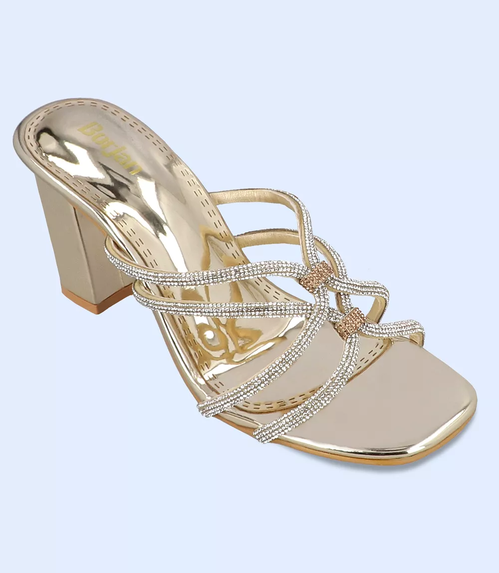 BW8690 DULL GOLD women formal slipper heels