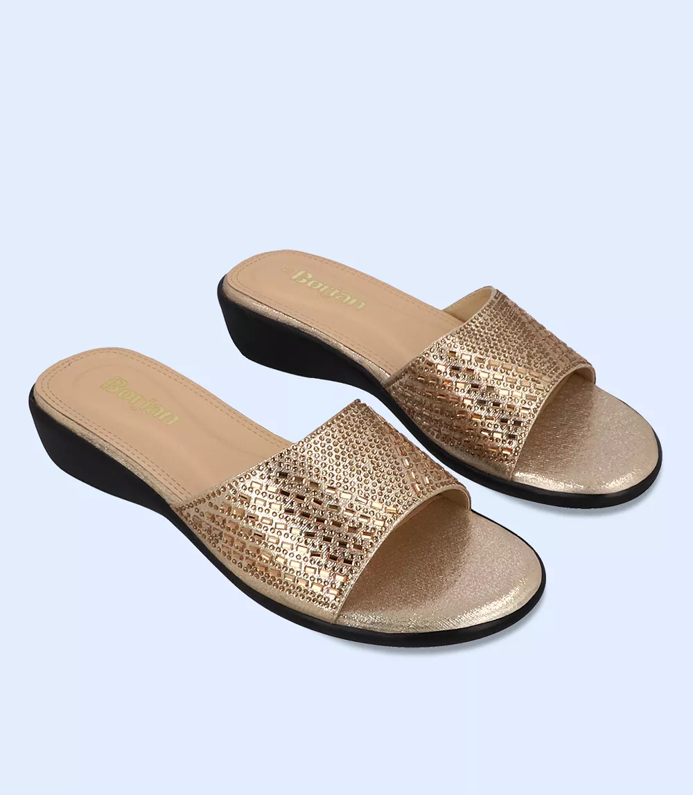 BW8742-GOLDEN Ladies Slip-On Dress Shoe