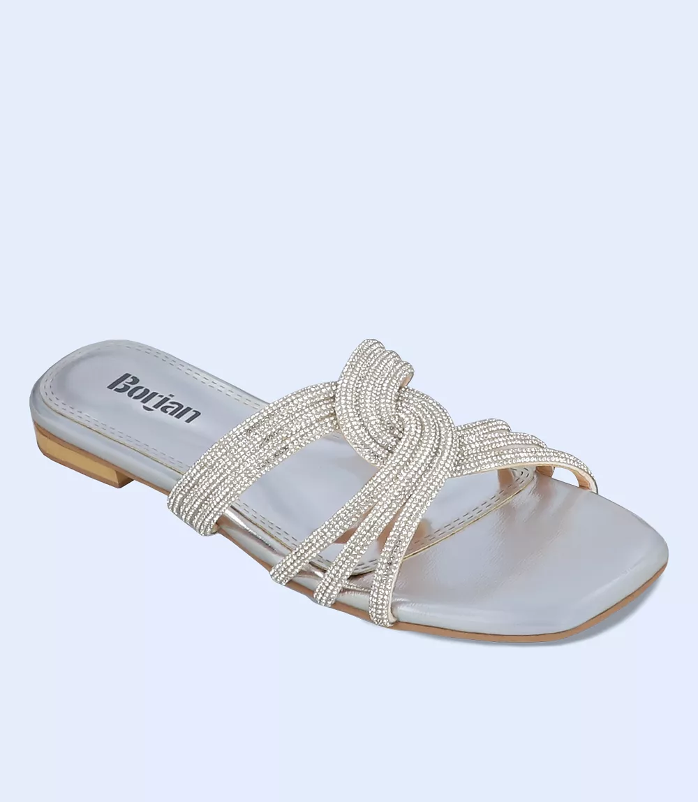 BW8752 Silver Women Formal Slipper