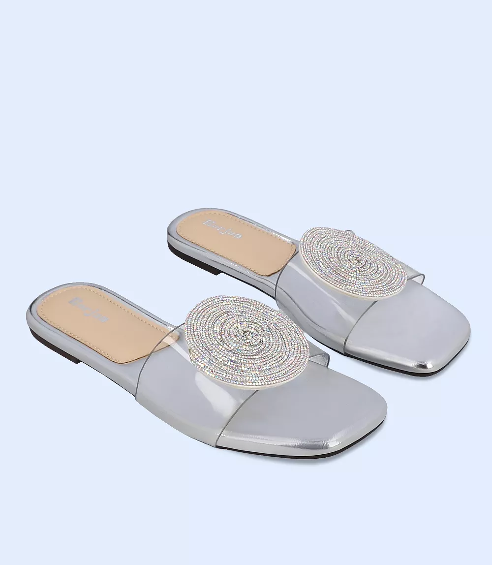 BW8755 Silver Women's Formal Slipper