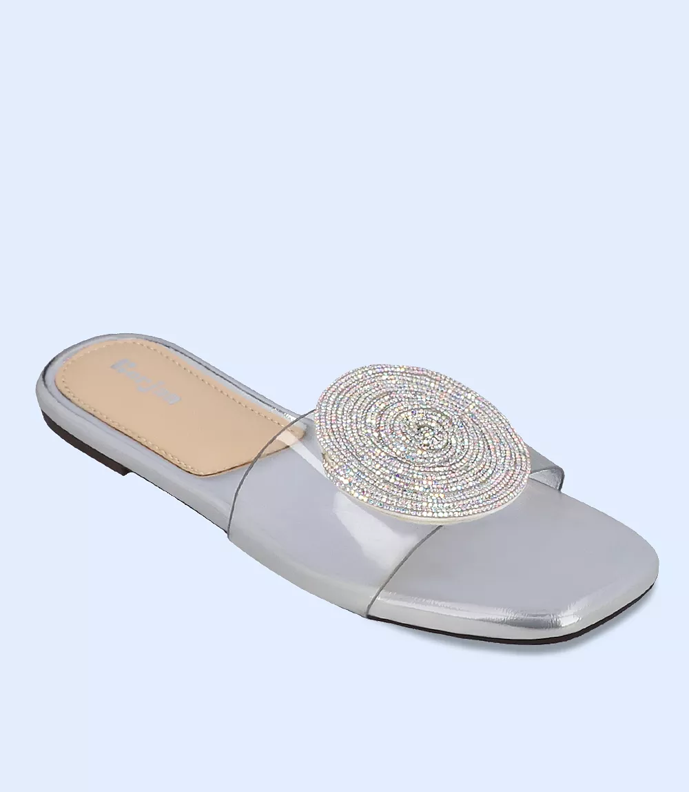 BW8755 Silver Women's Formal Slipper