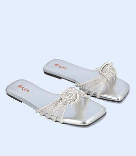 BW8757 Silver Women Formal Slipper