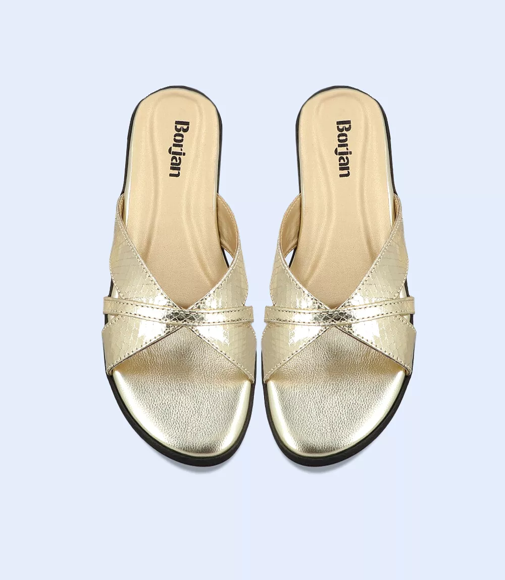 BW9196-GOLDEN Women Casual Slipper