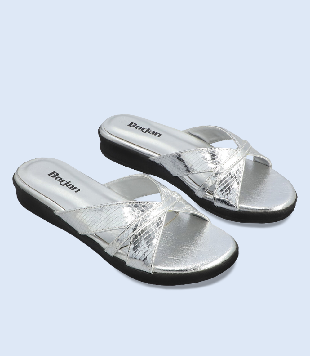 BW9196 Silver Women Casual Slipper