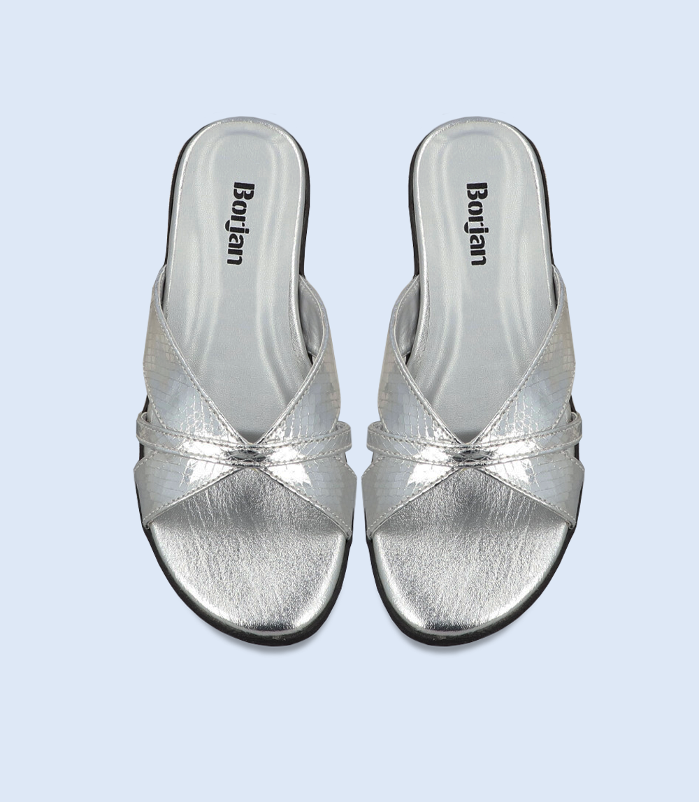 BW9196 Silver Women Casual Slipper