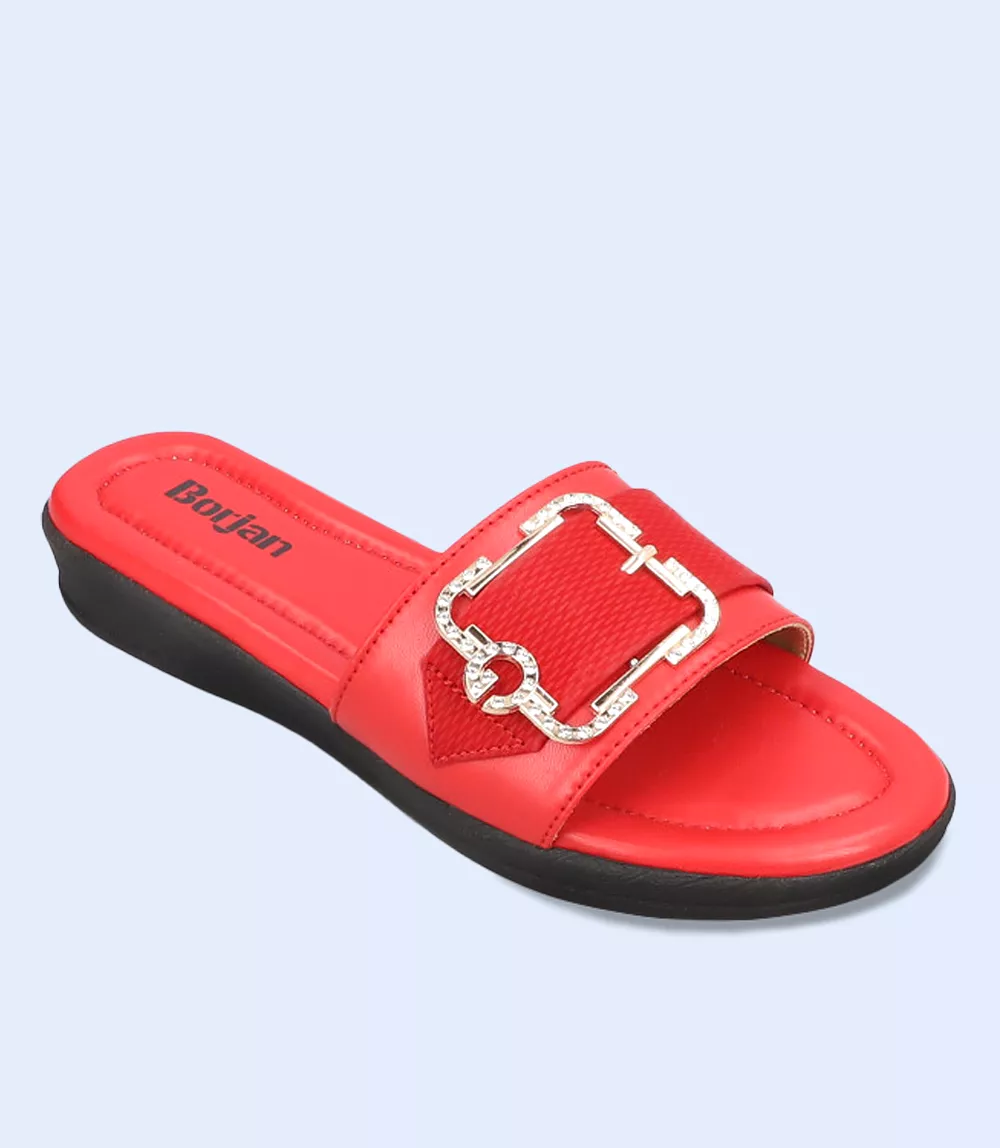 BW9197 Red Women Casual Slipper.