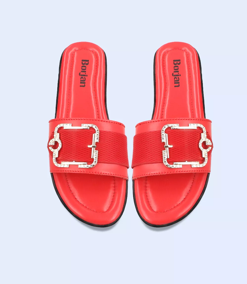 BW9197 Red Women Casual Slipper.