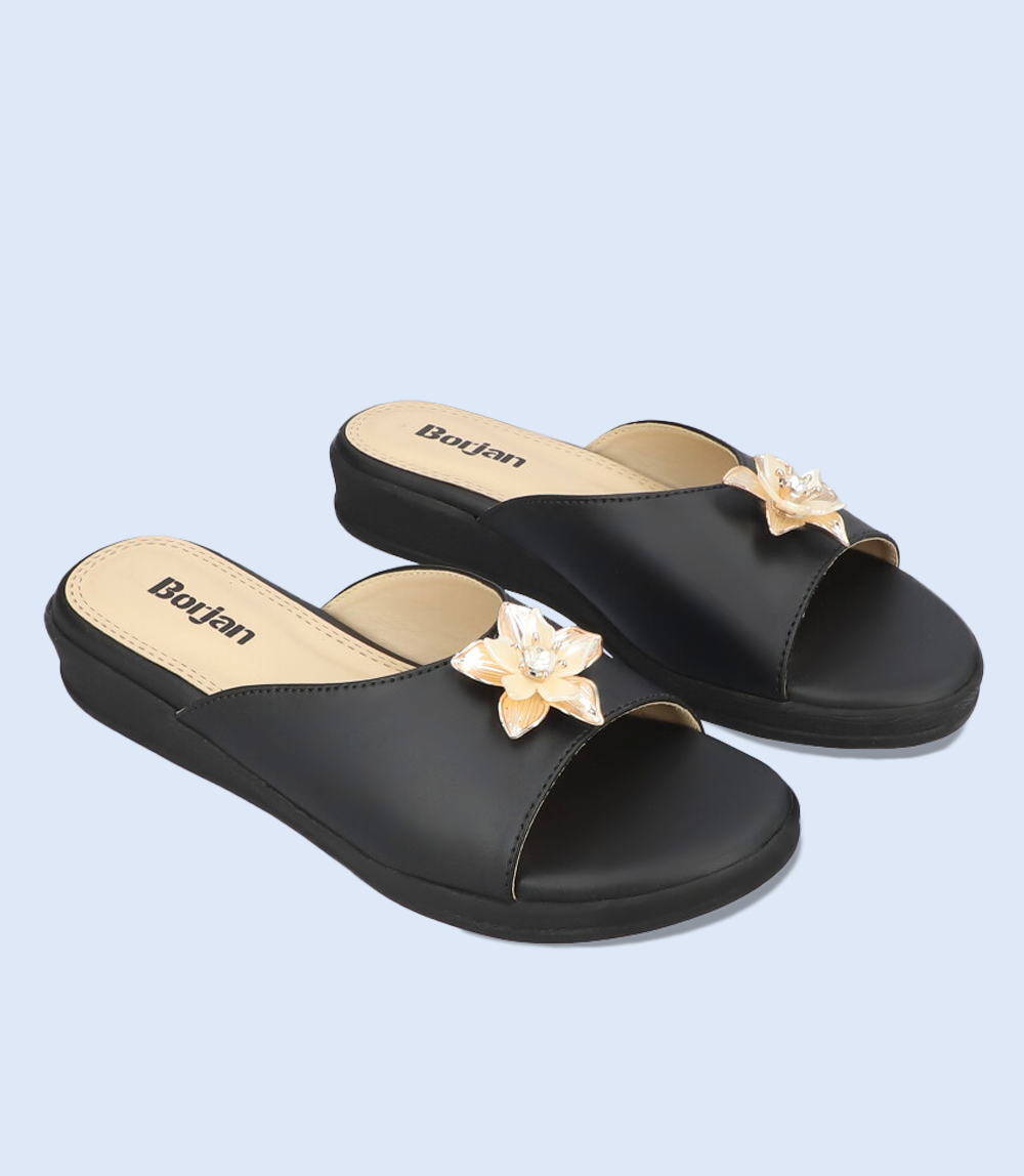 BW9198-BLACK-Women Slipper