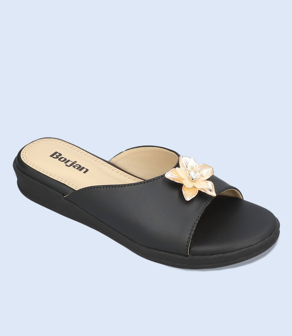 BW9198-BLACK-Women Slipper