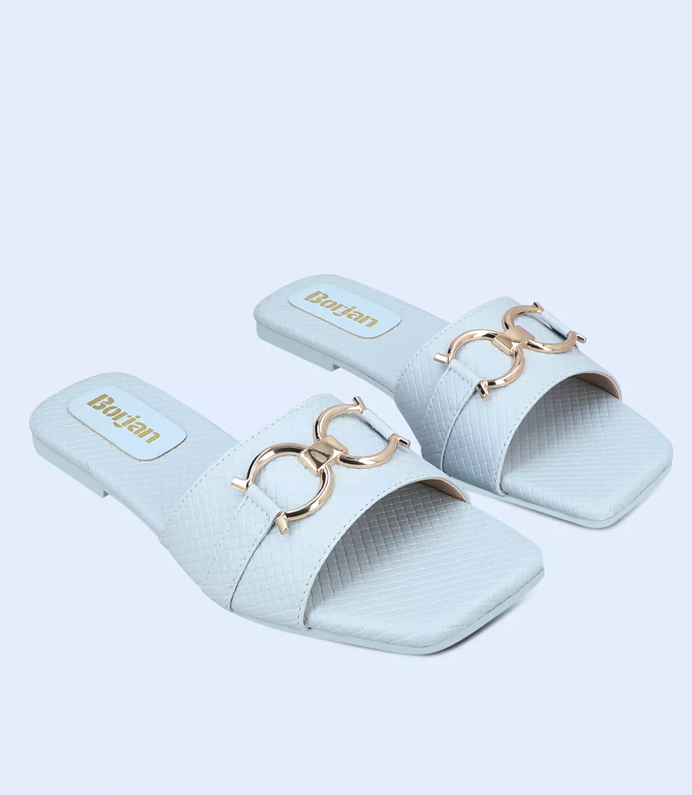 BW9292 Light Blue Women Casual Slipper