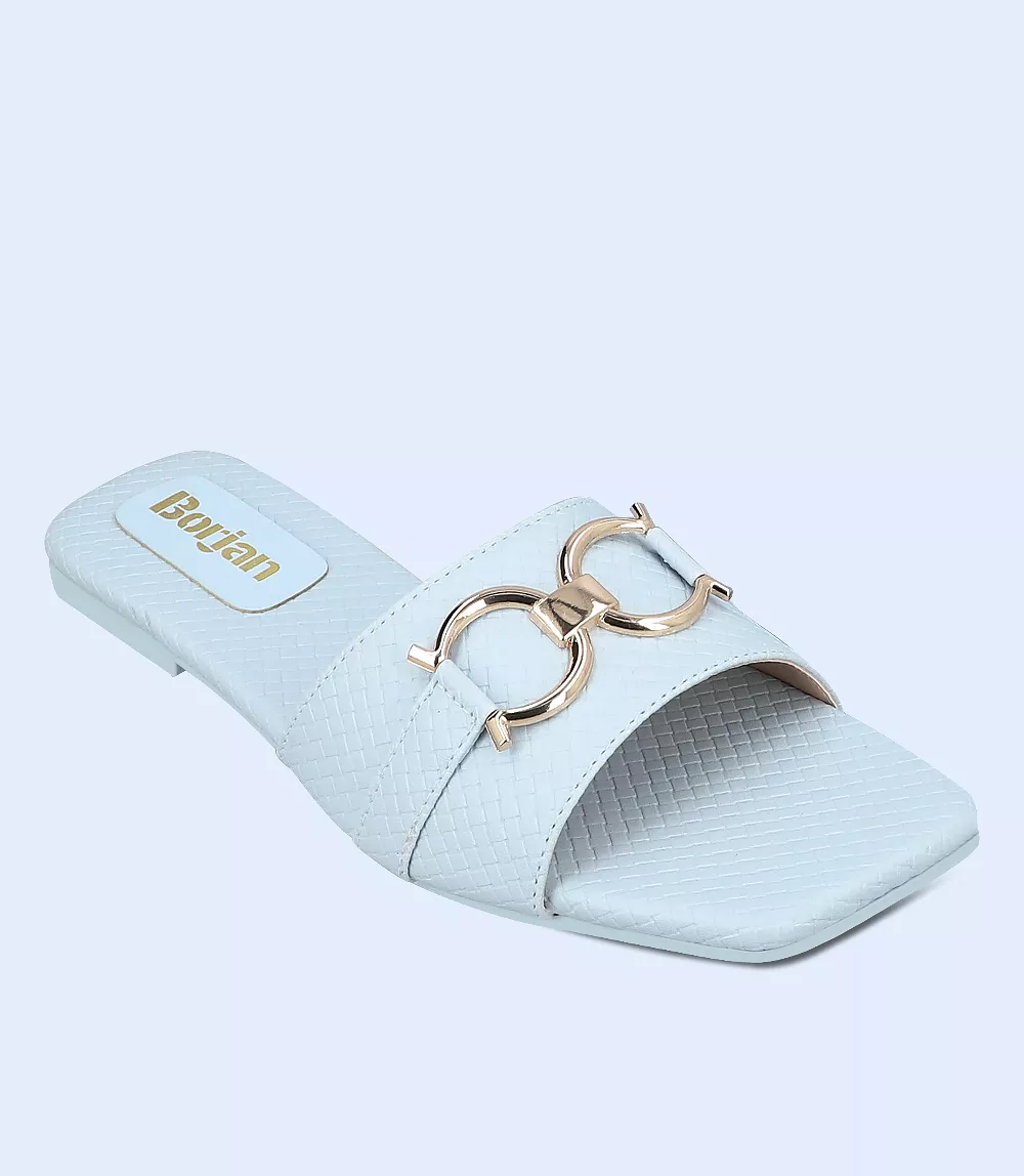 BW9292 Light Blue Women Casual Slipper