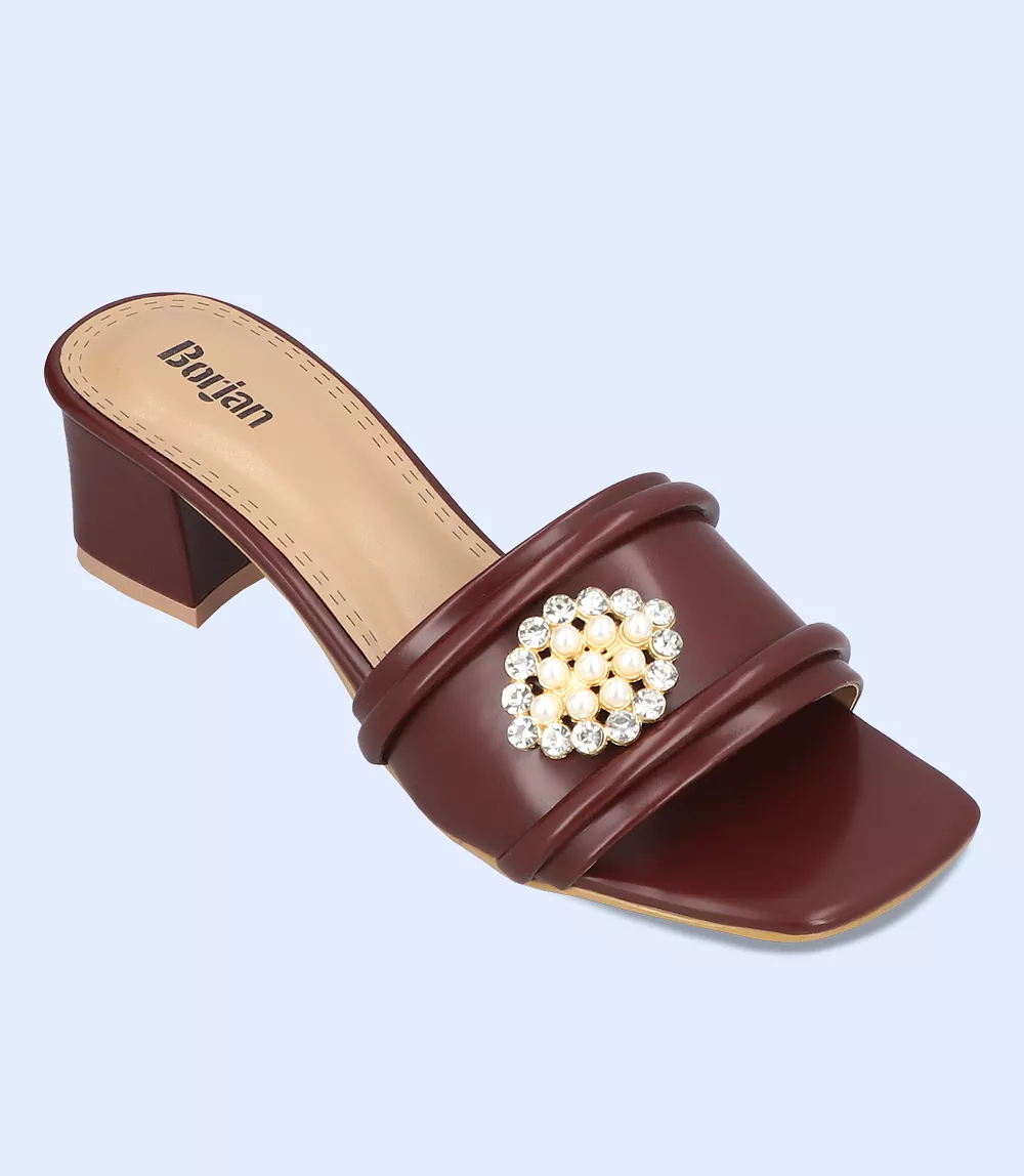 BW9353 BRICK Women Slipper Heels